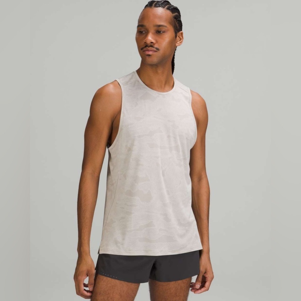 Men’s Lululemon Fast and Free Beige Camo Tank